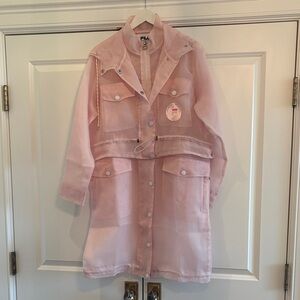 Brandon Maxwell Pink Sheer Jacket